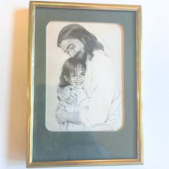 Small Vintage Religious Portrait - Picture 3 of 4